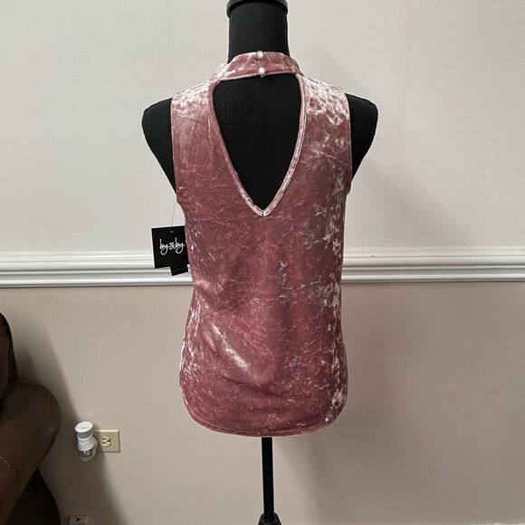 NWT By & By High Neck Velvet Tank Top- Small - Picture 2 of 3